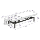 【F】ハイローリクライニングベッド (ブラウン・アイボリー) 枕3点セット付き