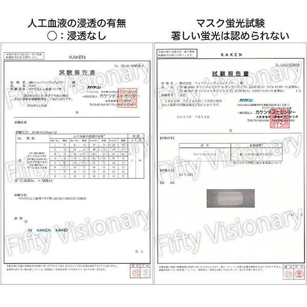 【F】全国マスク工業会認定　サージカルマスク 白（50枚入）JIS T 9001医療用マスクclassⅡ規格 FV-MS-003N