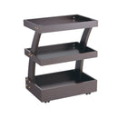 【F】木製ワゴン (ブラックウォルナット/ナチュラル)