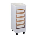 【F】サロンワゴン (ホワイト/ブラウン)