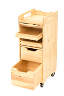 【F】木製ワゴン  (エイジングオーク/ナチュラルウッド)