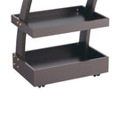 【F】木製ワゴン (ブラックウォルナット/ナチュラル)